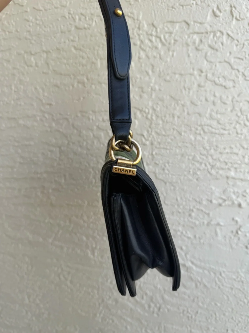 Chanel Crest Boy Flap Bag Quilted Lambskin New Medium